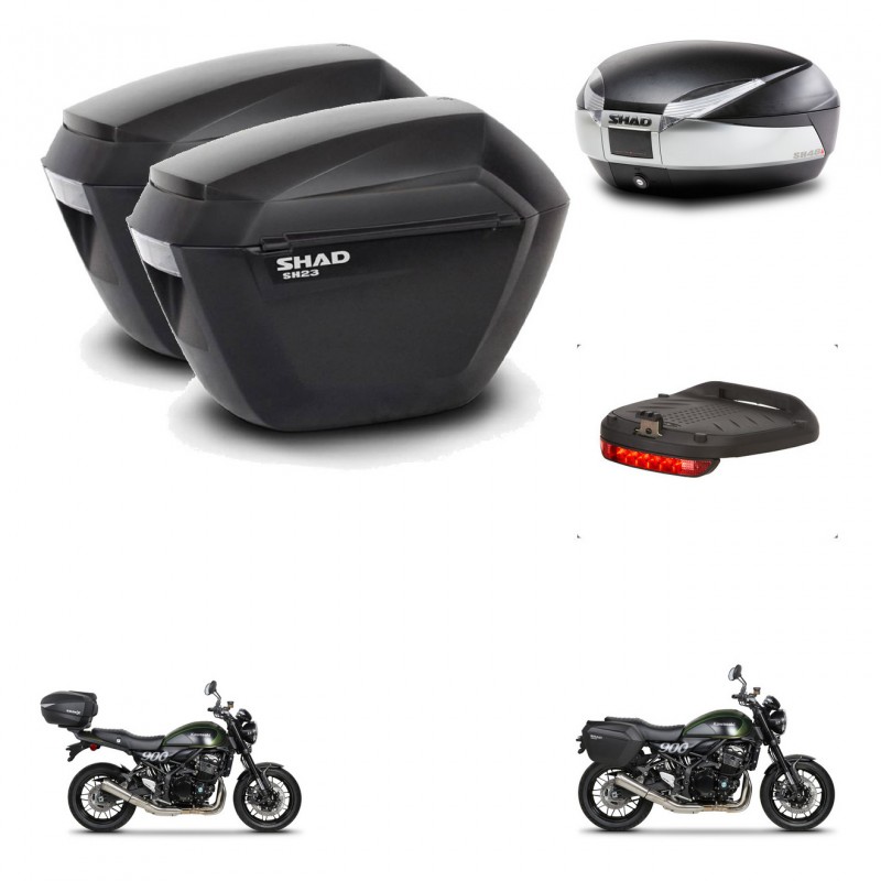 SHAD SH48 trunk + mounting bracket sh23 suitcases accessories TITANIUM PREMIUM KIT-464042