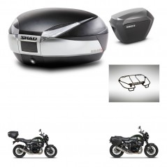 SHAD Maletas sh23 alu + soporte montaje baul SH48 accesorios TITANIUM PREMIUM KIT-464063