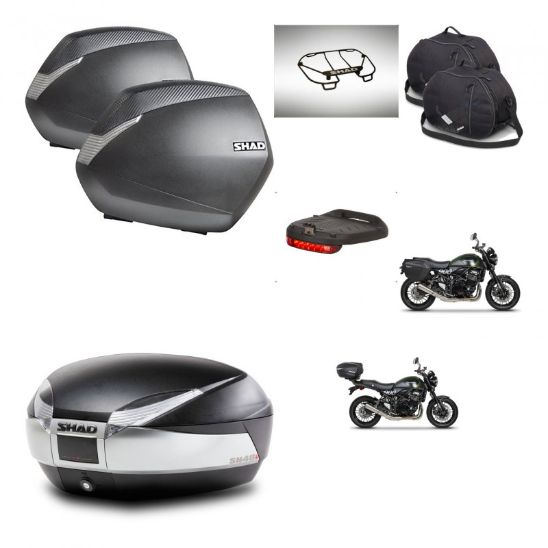 SHAD SH48 trunk + mounting bracket SH36 suitcases accessories TITANIUM PREMIUM KIT-464065