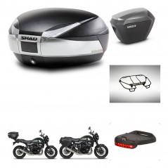 SHAD SH23 alu suitcases + mounting bracket SH48 trunk accessories TITANIUM PREMIUM KIT-464069