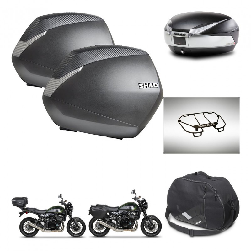 SHAD Baul SH48 + soporte montaje maletas SH36 accesorios TITANIUM PREMIUM KIT-464070