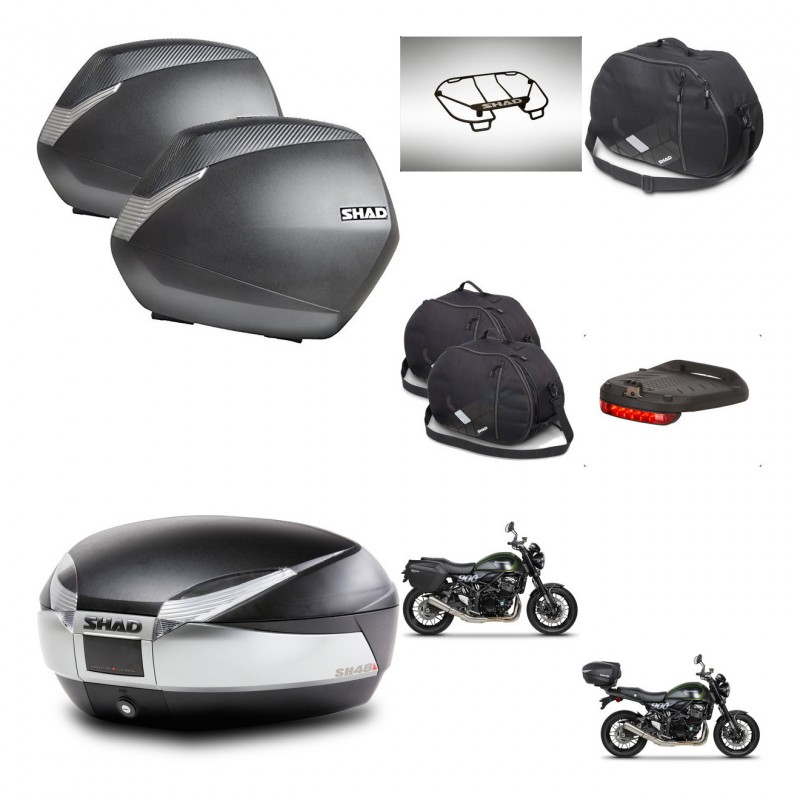 SHAD SH48 trunk + mounting bracket SH36 suitcases accessories TITANIUM PREMIUM KIT-464077