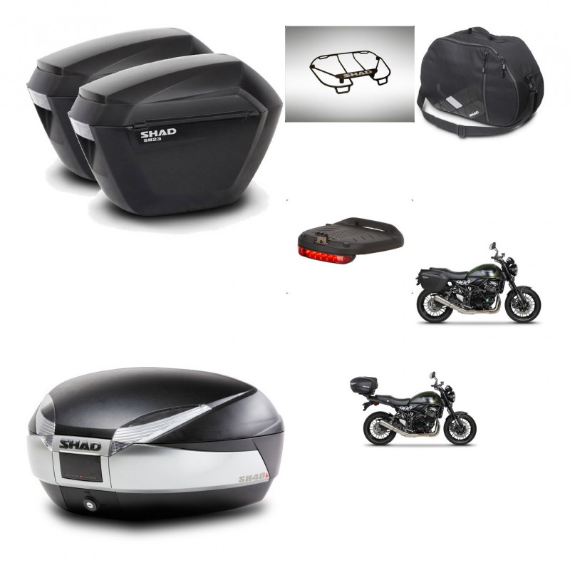 SHAD SH48 trunk + mounting bracket sh23 suitcases accessories TITANIUM PREMIUM KIT-464078