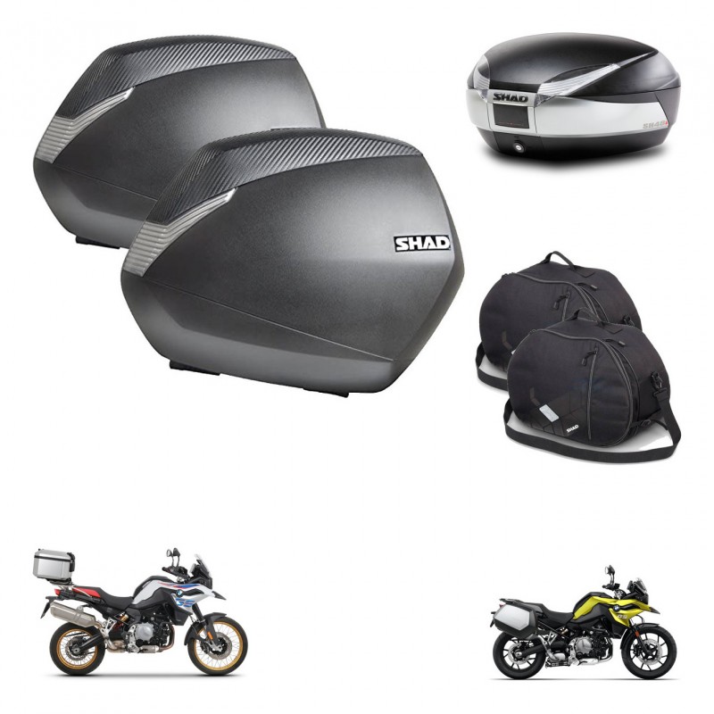 SHAD SH48 trunk + mounting bracket SH36 suitcases accessories TITANIUM PREMIUM KIT-464083