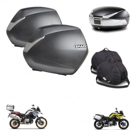 SHAD Baul SH48 + soporte montaje maletas SH36 accesorios TITANIUM PREMIUM KIT-464083