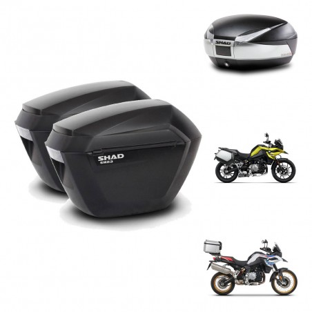 SHAD Baul SH48 + soporte montaje maletas sh23 TITANIUM PREMIUM KIT-464084