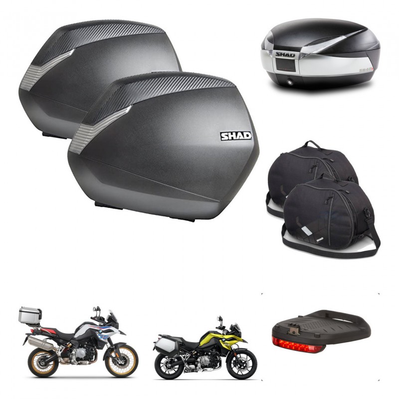 SHAD Baul SH48 + soporte montaje maletas SH36 accesorios TITANIUM PREMIUM KIT-464089