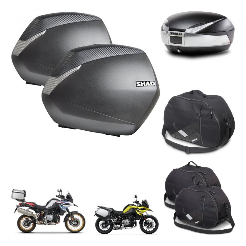 SHAD SH48 trunk + mounting bracket SH36 suitcases accessories TITANIUM PREMIUM KIT-464095