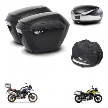 SHAD Baul SH48 + soporte montaje maletas sh23 accesorios TITANIUM PREMIUM KIT-464096