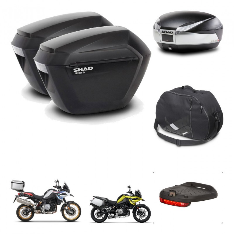 SHAD Baul SH48 + soporte montaje maletas sh23 accesorios TITANIUM PREMIUM KIT-464102