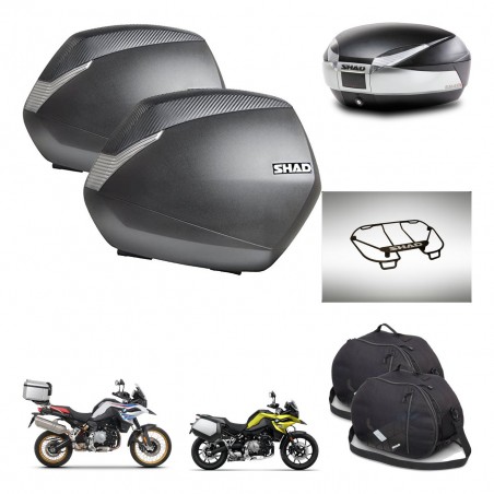 SHAD Baul SH48 + soporte montaje maletas SH36 accesorios TITANIUM PREMIUM KIT-464107