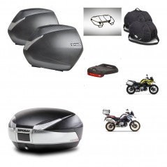 SHAD SH48 trunk + mounting bracket SH36 suitcases accessories TITANIUM PREMIUM KIT-464113