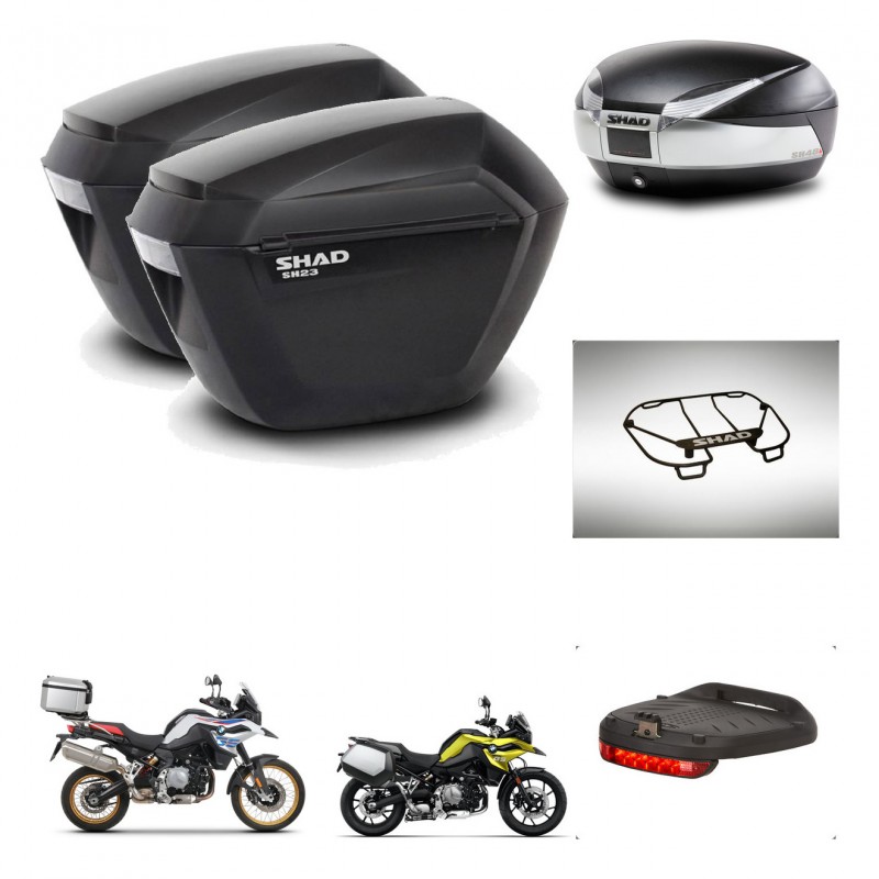 SHAD Baul SH48 + soporte montaje maletas sh23 accesorios TITANIUM PREMIUM KIT-464114