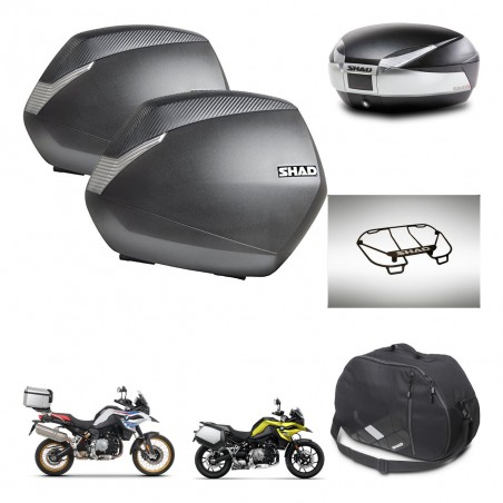 SHAD Baul SH48 + soporte montaje maletas SH36 accesorios TITANIUM PREMIUM KIT-464118