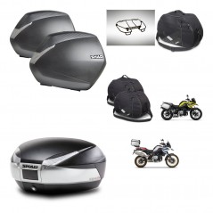 SHAD SH48 trunk + mounting bracket SH36 suitcases accessories TITANIUM PREMIUM KIT-464119