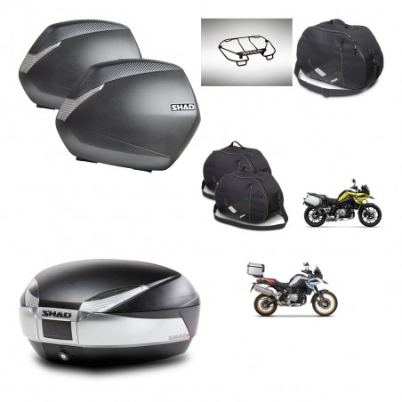 SHAD Baul SH48 + soporte montaje maletas SH36 accesorios TITANIUM PREMIUM KIT-464119