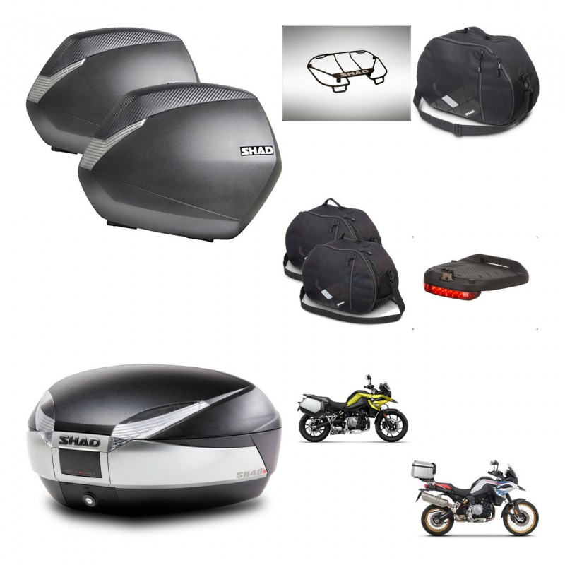 SHAD Baul SH48 + soporte montaje maletas SH36 accesorios TITANIUM PREMIUM KIT-464125