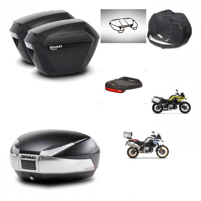 SHAD Baul SH48 + soporte montaje maletas sh23 accesorios TITANIUM PREMIUM KIT-464126