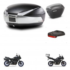 SHAD Maletas sh23 alu + soporte montaje baul SH48 accesorios TITANIUM PREMIUM KIT-464141