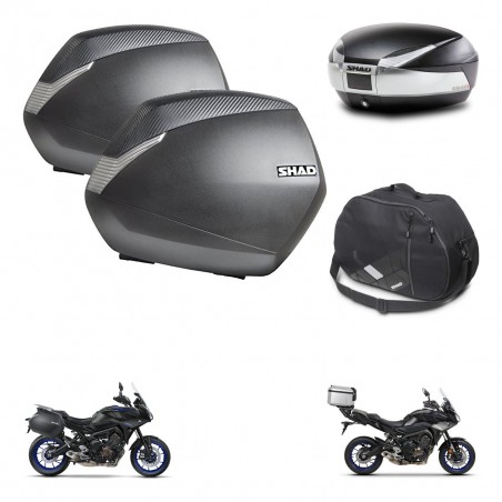 SHAD SH48 trunk + mounting bracket SH36 suitcases accessories TITANIUM PREMIUM KIT-464142