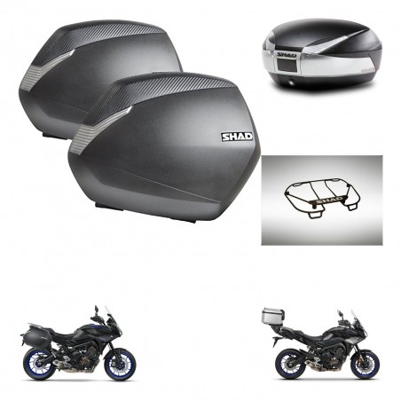 SHAD Baul SH48 + soporte montaje maletas SH36 accesorios TITANIUM PREMIUM KIT-464154