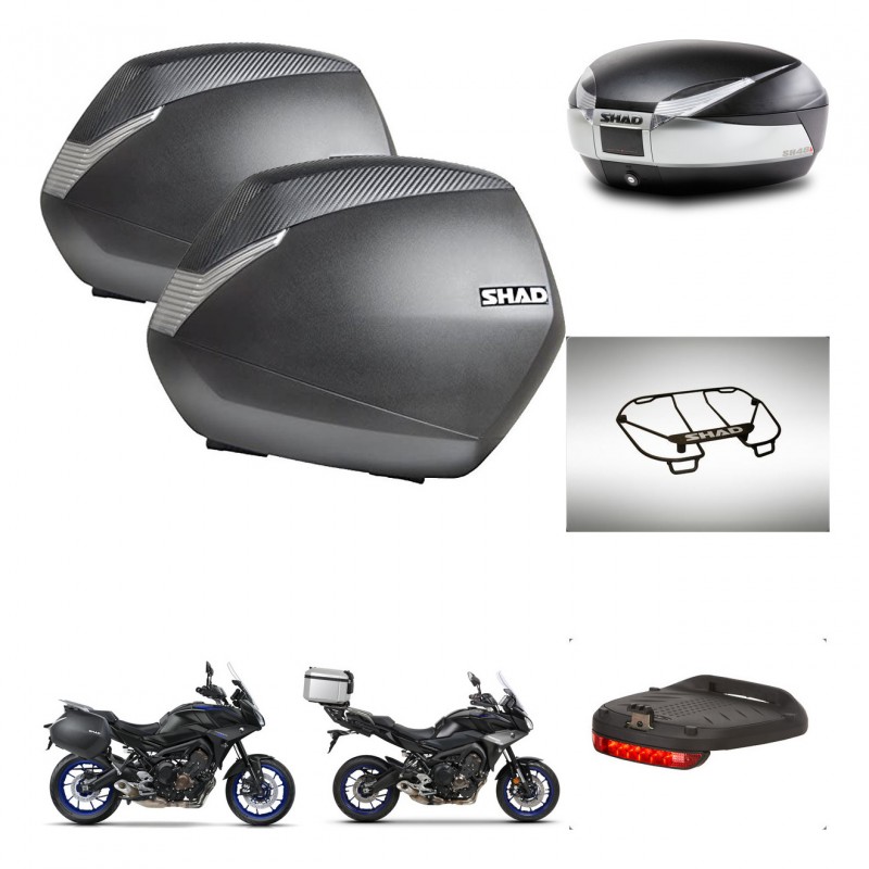 SHAD SH48 trunk + mounting bracket SH36 suitcases accessories TITANIUM PREMIUM KIT-464160