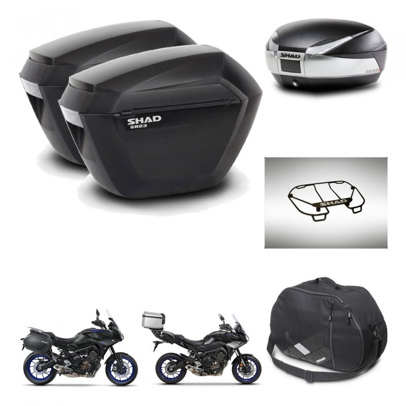 SHAD SH48 trunk + mounting bracket sh23 suitcases accessories TITANIUM PREMIUM KIT-464168