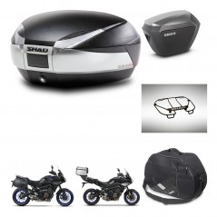 SHAD Maletas sh23 alu + soporte montaje baul SH48 accesorios TITANIUM PREMIUM KIT-464171