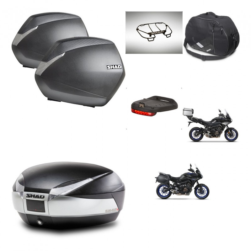 SHAD SH48 trunk + mounting bracket SH36 suitcases accessories TITANIUM PREMIUM KIT-464172
