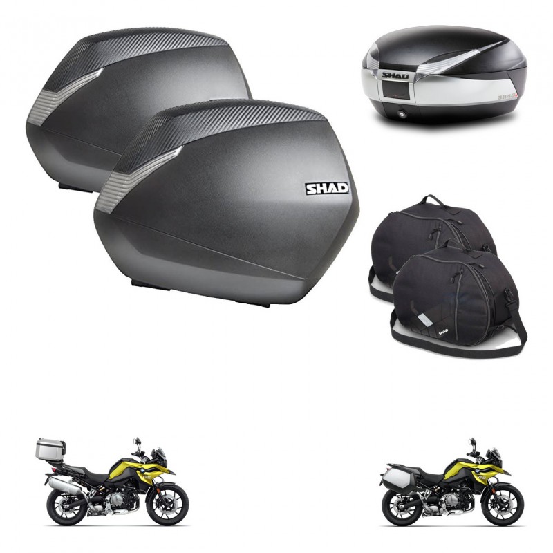 SHAD SH48 trunk + mounting bracket SH36 suitcases accessories TITANIUM PREMIUM KIT-464179