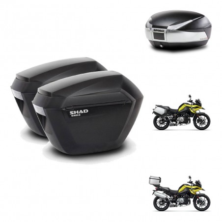 SHAD Baul SH48 + soporte montaje maletas sh23 TITANIUM PREMIUM KIT-464180