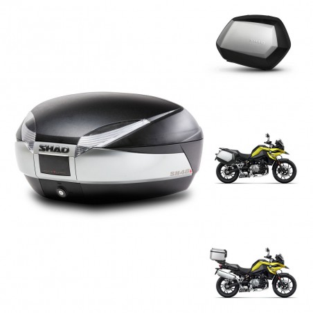 SHAD Maletas SH35 PREMIUM + soporte montaje baul SH48 TITANIUM KIT-464181