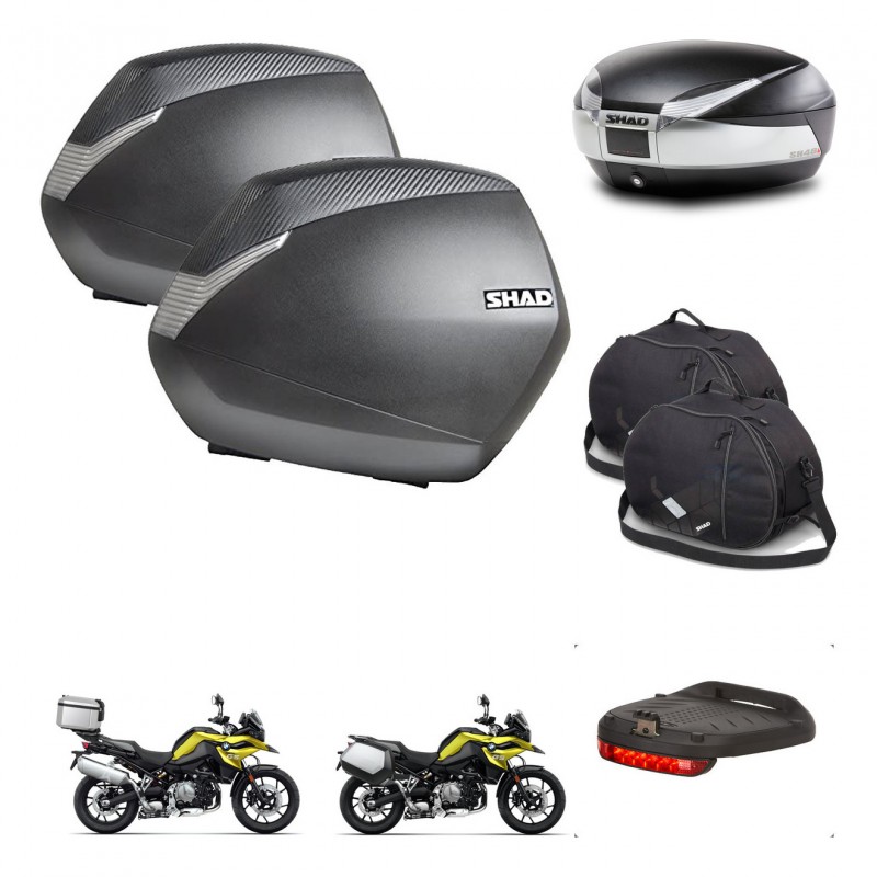 SHAD Baul SH48 + soporte montaje maletas SH36 accesorios TITANIUM PREMIUM KIT-464185
