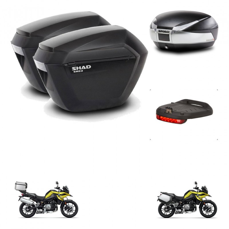 SHAD Baul SH48 + soporte montaje maletas sh23 accesorios TITANIUM PREMIUM KIT-464186