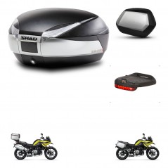 SHAD Maletas SH35 PREMIUM + soporte montaje baul SH48 accesorios TITANIUM KIT-464187