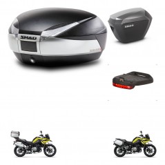 SHAD Maletas sh23 alu + soporte montaje baul SH48 accesorios TITANIUM PREMIUM KIT-464189