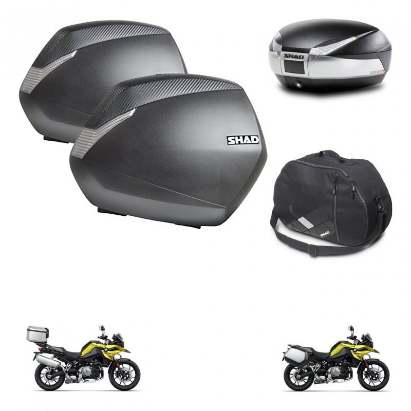 SHAD Baul SH48 + soporte montaje maletas SH36 accesorios TITANIUM PREMIUM KIT-464190