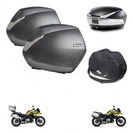 SHAD SH48 trunk + mounting bracket SH36 suitcases accessories TITANIUM PREMIUM KIT-464190