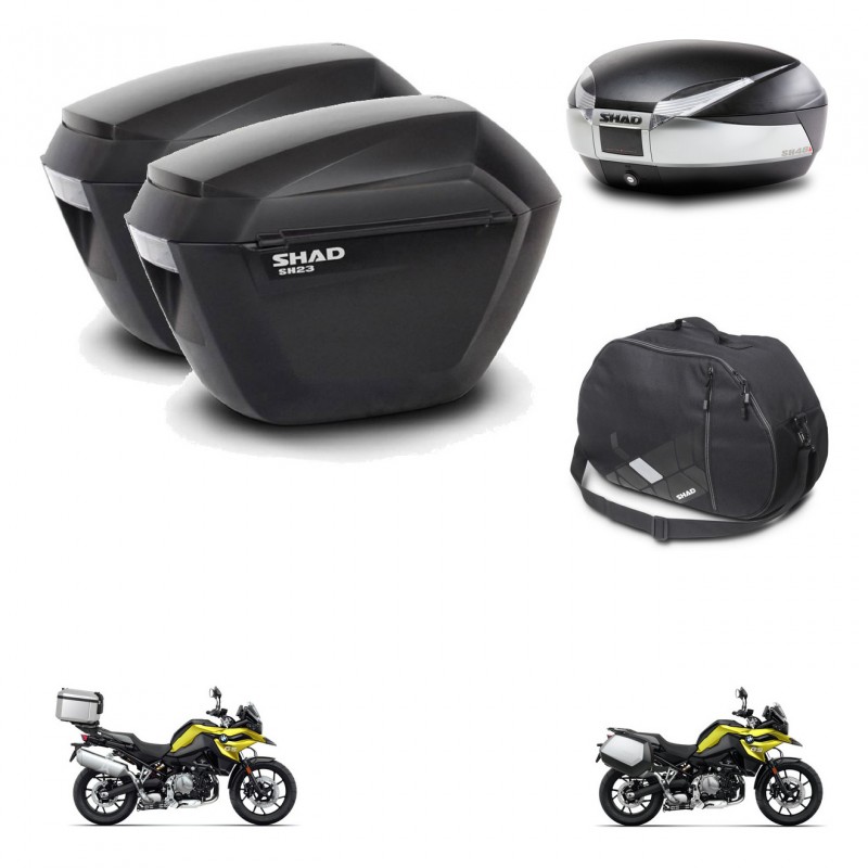 SHAD SH48 trunk + mounting bracket sh23 suitcases accessories TITANIUM PREMIUM KIT-464192