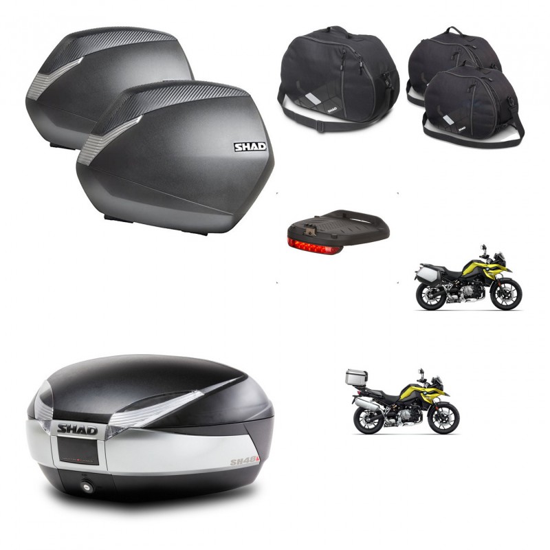SHAD Baul SH48 + soporte montaje maletas SH36 accesorios TITANIUM PREMIUM KIT-464197