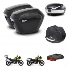 SHAD SH48 trunk + mounting bracket sh23 suitcases accessories TITANIUM PREMIUM KIT-464198