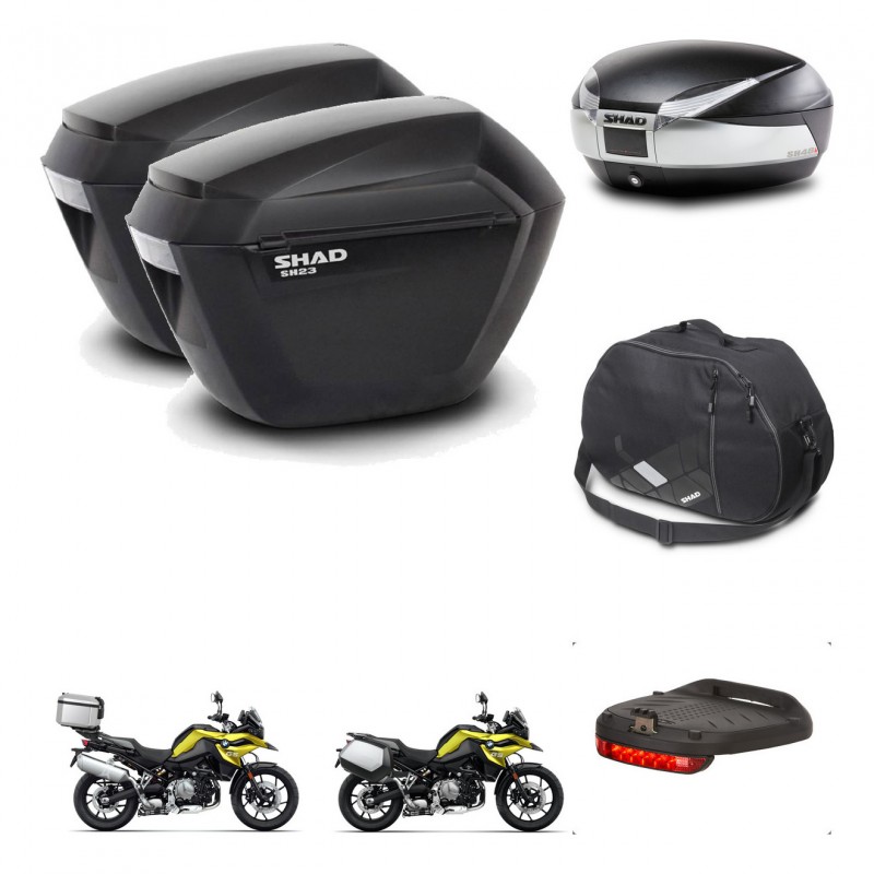 SHAD Baul SH48 + soporte montaje maletas sh23 accesorios TITANIUM PREMIUM KIT-464198