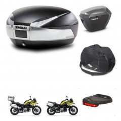 SHAD Maletas sh23 alu + soporte montaje baul SH48 accesorios TITANIUM PREMIUM KIT-464201