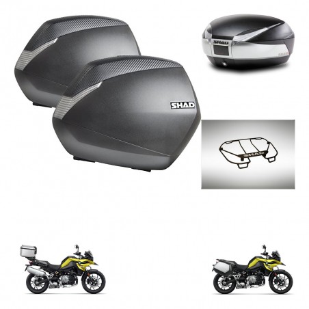SHAD Baul SH48 + soporte montaje maletas SH36 accesorios TITANIUM PREMIUM KIT-464202