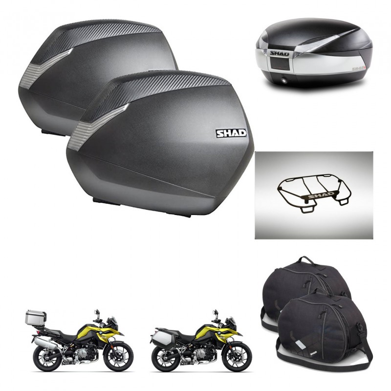 SHAD Baul SH48 + soporte montaje maletas SH36 accesorios TITANIUM PREMIUM KIT-464203