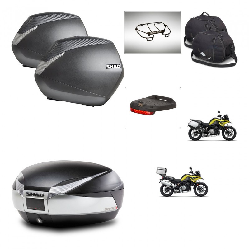 SHAD Baul SH48 + soporte montaje maletas SH36 accesorios TITANIUM PREMIUM KIT-464209