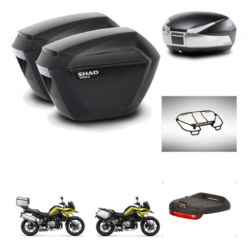 SHAD Baul SH48 + soporte montaje maletas sh23 accesorios TITANIUM PREMIUM KIT-464210