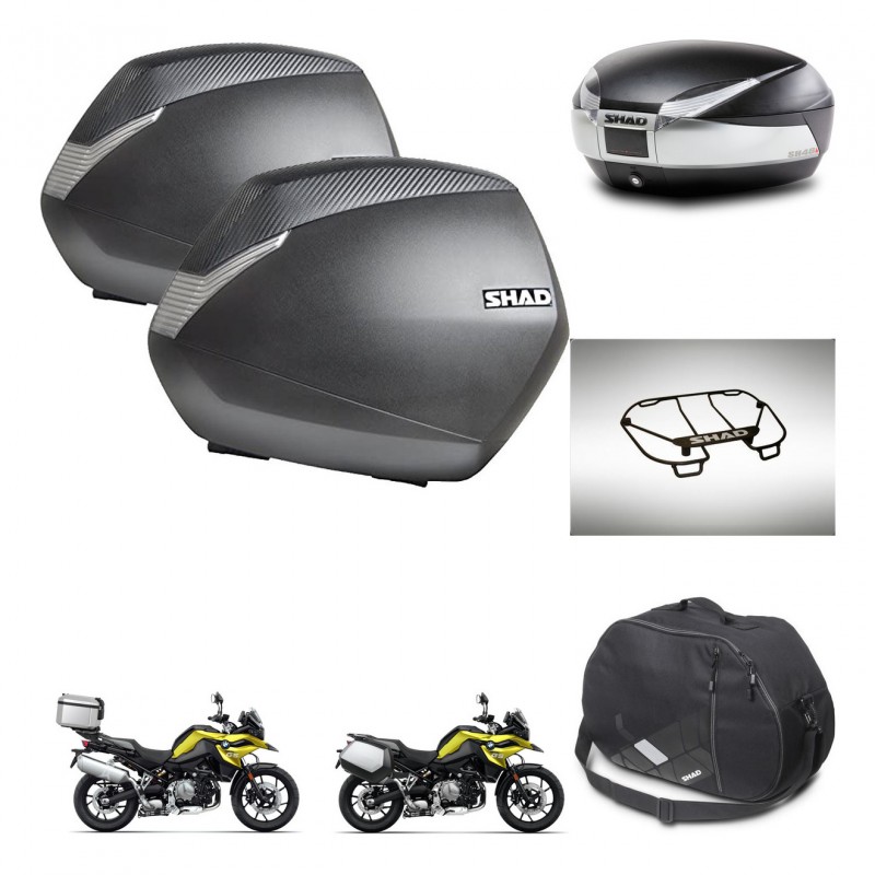 SHAD Baul SH48 + soporte montaje maletas SH36 accesorios TITANIUM PREMIUM KIT-464214