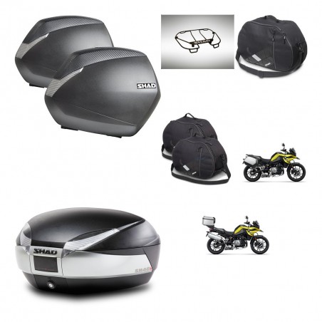 SHAD Baul SH48 + soporte montaje maletas SH36 accesorios TITANIUM PREMIUM KIT-464215