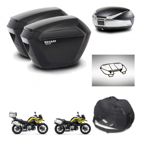 SHAD Baul SH48 + soporte montaje maletas sh23 accesorios TITANIUM PREMIUM KIT-464216